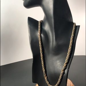 Heavy vintage twisted braided rope chain marked Napier and silver on the clasp